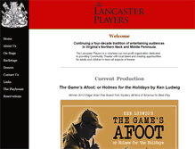 Tablet Screenshot of lancasterplayers.org